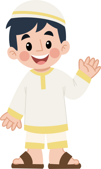 Happy Little Muslim Boy